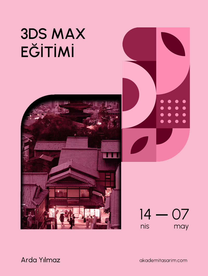 3ds Max ve V-Ray ile mimari modelleme, fotorealistik render ve kaplama tekniklerini içeren online sertifikalı eğitim kursu görseli - Akademi Tasarım